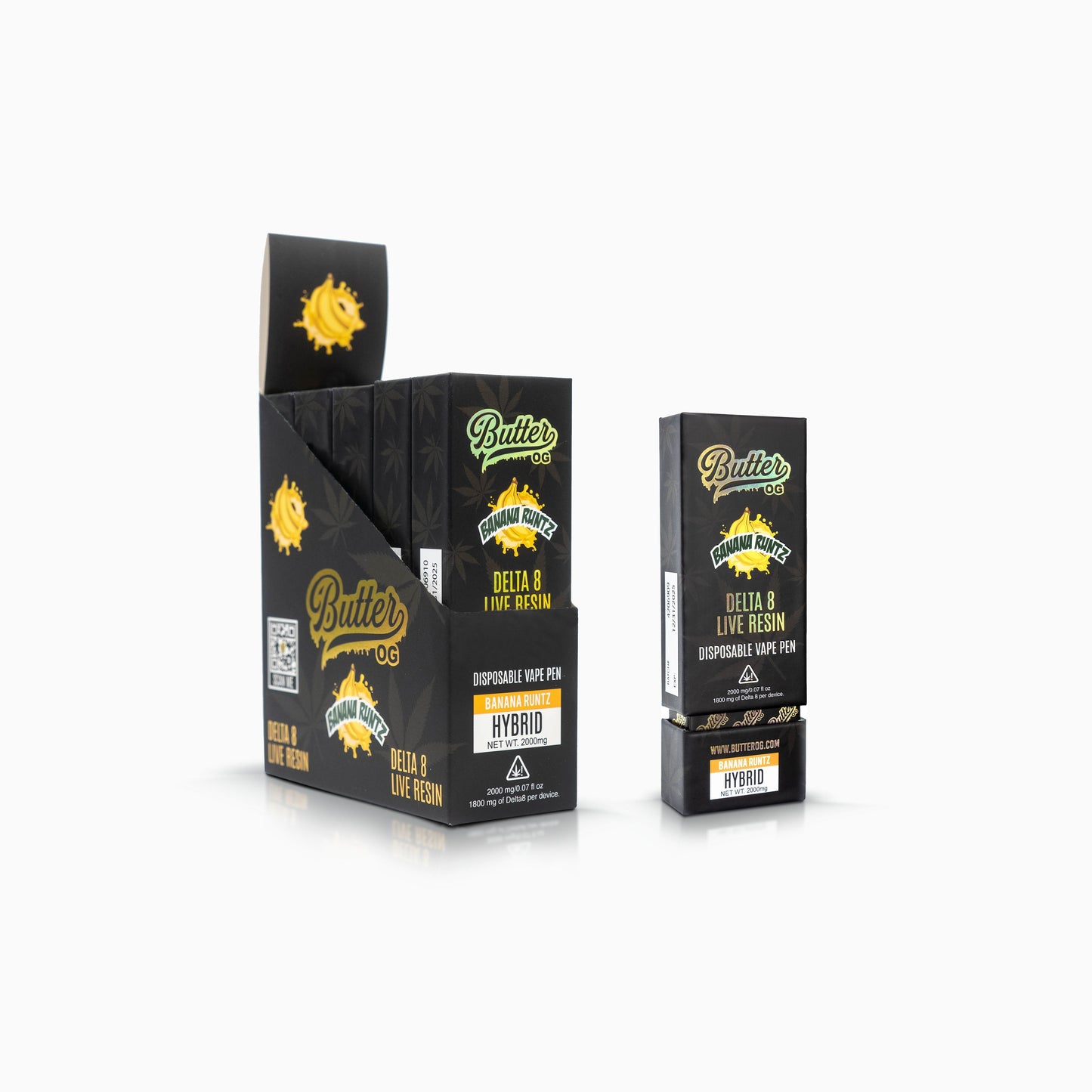 Butter OG Delta 8 Live Resin Disposable Vape 2G - Banana Runtz (Hybrid)